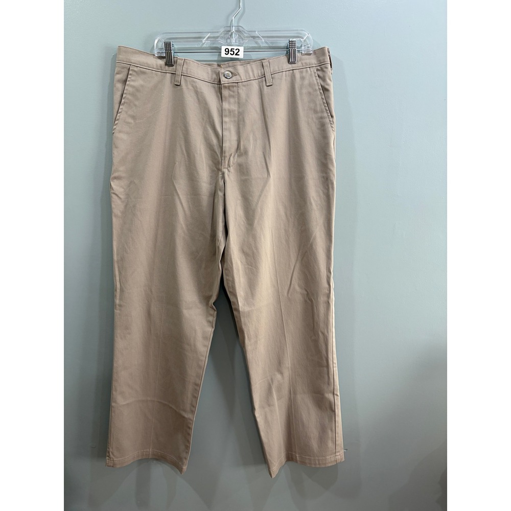 Lee Total Freedom Straight Fit Khaki Pants Mens 38x32 Tan Chinos COY-B620-004